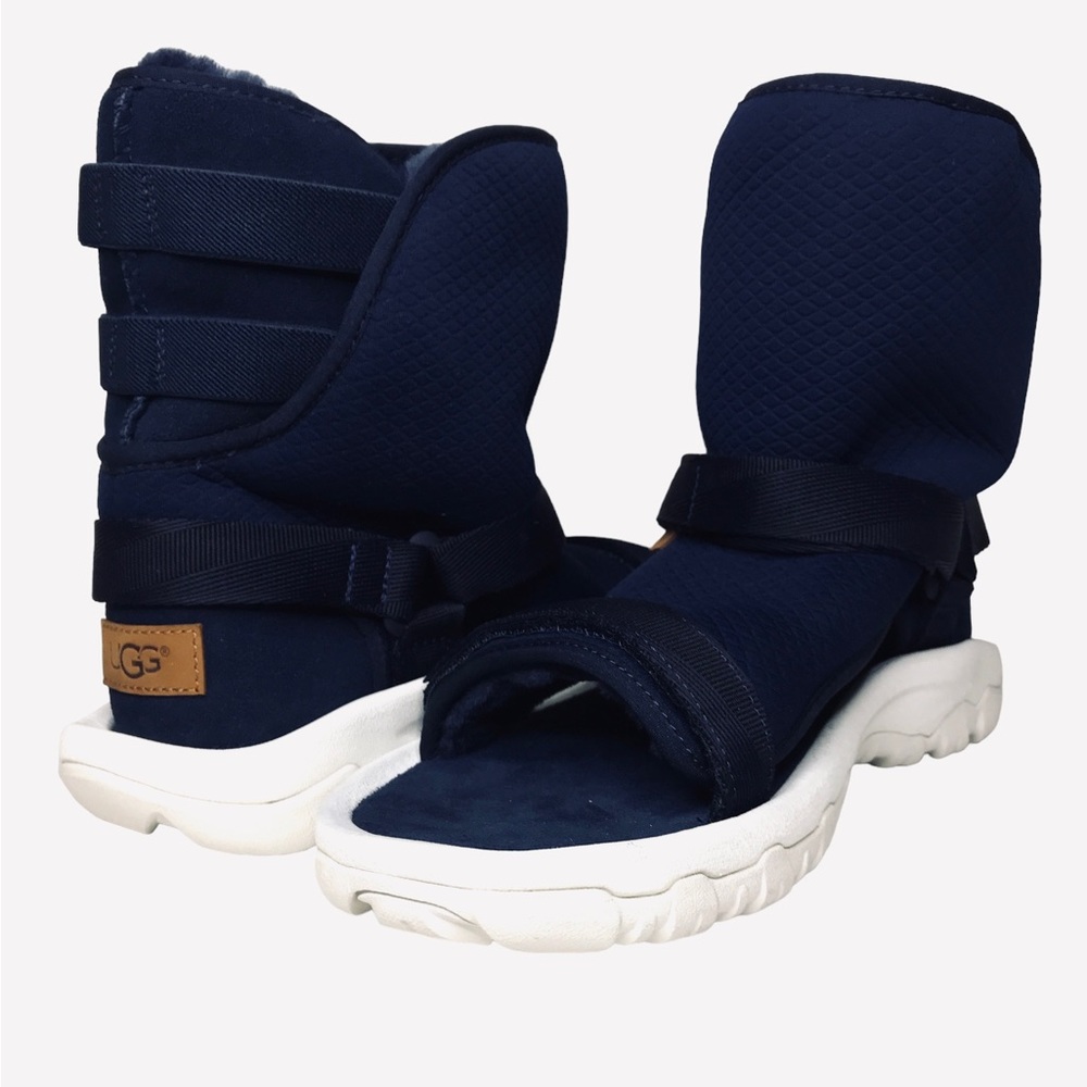 Ugg x Teva Unisex Collab Hybrid Bootie Slippers Blue Adjustable Hook Loop Size 9